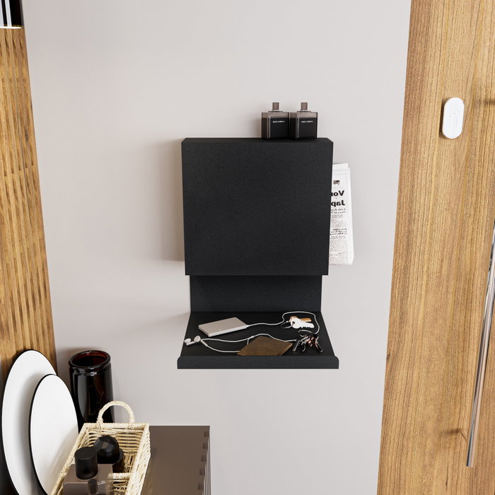 Hanah Home Estantería de pared metálica Negra Hanah Home Estantería de pared metálica Negra